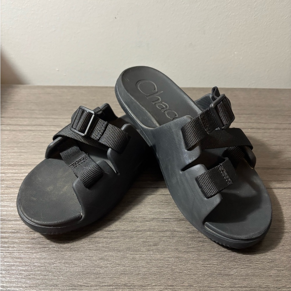Chaco Childrens Chillos Sandal Slide Black Size 4 Youth Unisex